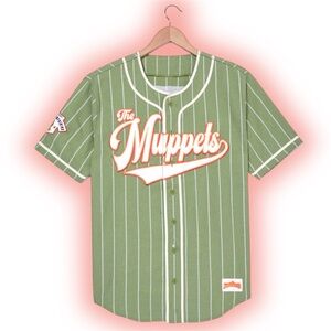 Disney The Muppets Kermit Striped Baseball Jersey